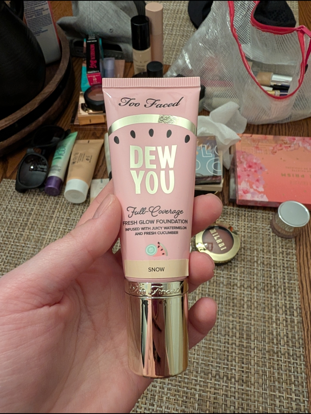 Too Faced Dew You Full-Coverage Fresh Glow Foundation Shade SNOW